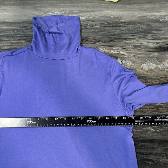 Eloquii Womens Long Sleeve Top 14 Turtleneck Purple Stretchy Basic Winter Wear - Picture 6 of 9